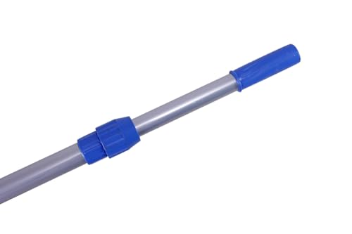 Image of Spiryfi Pool Supply Professional 8 Foot White Anodized Aluminum Telescopic Swimming Pool Pole, Adjustable 2 Piece