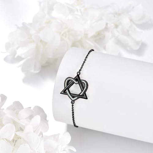 YFN Adoption Bracelet Sterling Silver Adoptive Symbol Charm Bracelet Stepmom Jewelry for Women Gotcha Day Gifts3