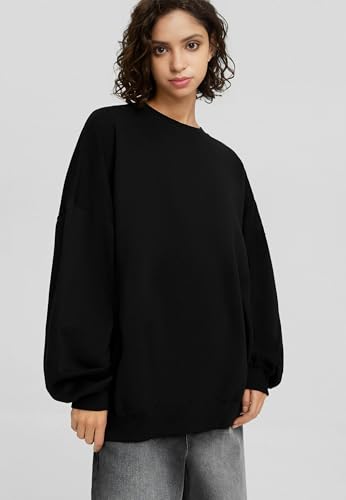 Image of KOTTY Women Full Sleeve Round Neck Oversize Solid Sweatshirt