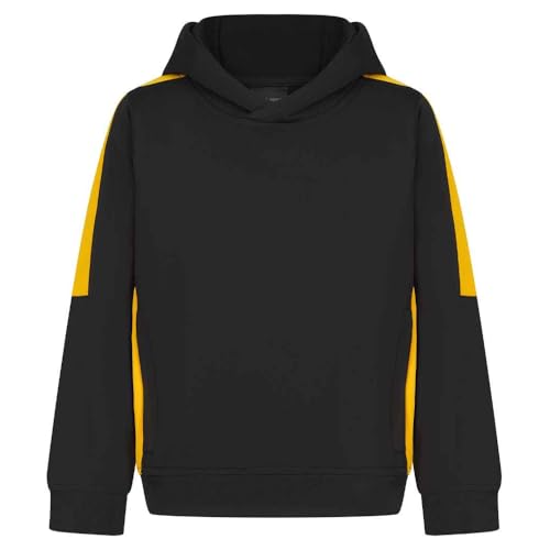 Sweat à capuche enfant Finden Hales noir et jaune or pour 3-4 ans