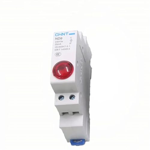 Lampe indicateur LED rouge ND9 pour rail DIN AC DC 230V