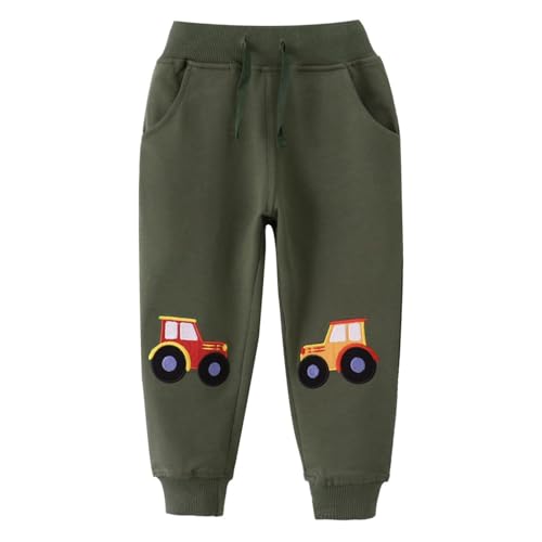 Toddler Boys Sweatpants Lightweight Truck Graphic Elastic Waist Pants Drawstring Causal Jogger with Pockets 2-8 Years2