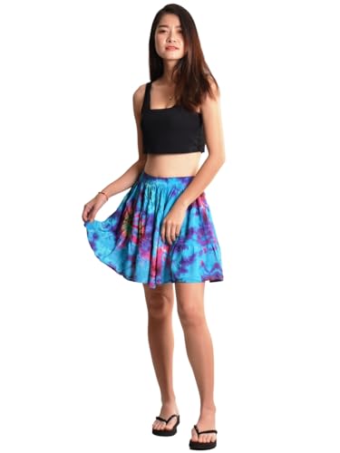 Orient Trail Women's Bohemian Hippie Tie Dye Knee Length Skirt Small Medium Large X-Large4