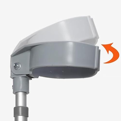 Muletas plegables de aluminio ajustables con puño cerrado giratorio y asas ergonómicas, diseño ligero para adultos, par
