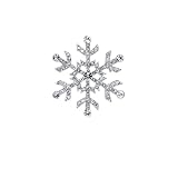 Ticome Christmas Rhinestone Clear Snowflake Flower Brooch for Winter Alloy Silver Woamn Vintage Broochs Pin Christmas Costume Jewelry