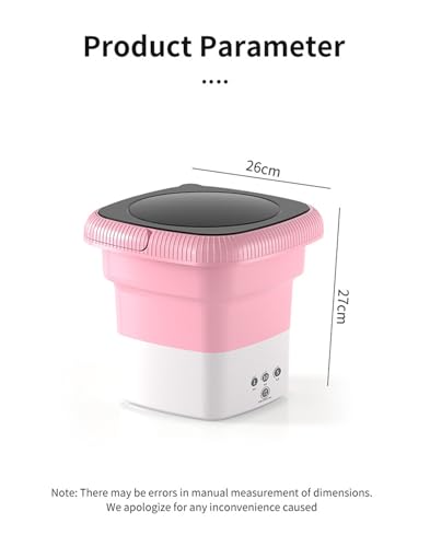 Mini machine à laver pliable 6,5L rose pour sous-vêtements - 8