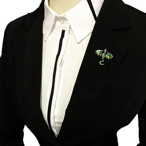 Image of Vintage Punk Dragon Animal Brooch - Domineering Flying Dragon Personality Clothing Accessories for Men and Women