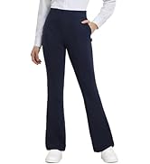 baleaf Womens Yoga Dress Pants Work with 4 Pockets Bootcut Business Leggings Stretch High Waisted...