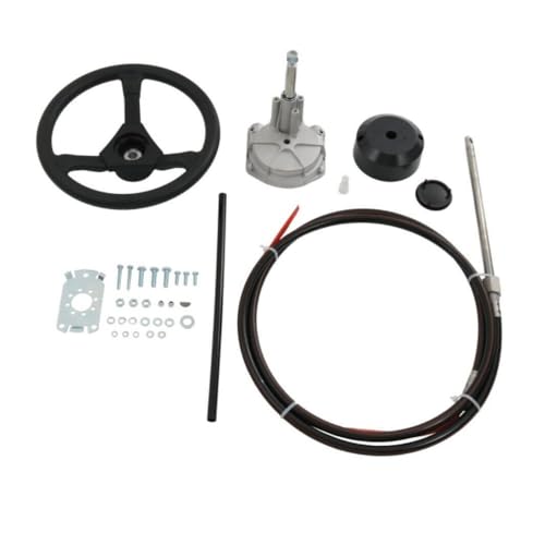 10FT SS13710 Boat Cable with Wheel Fits for Marine Engine Turbine Steering System