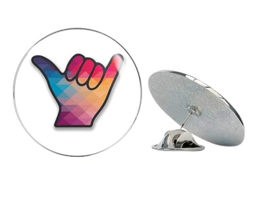 Shaka Surfer Hand Round Metal 0.75