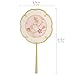Biiange Mini Chinese Style Mirror, Flower Butterfly Hand Mirror, Vintage Aesthetic Metal Mirrors with Long Handle, for Women (Gold)