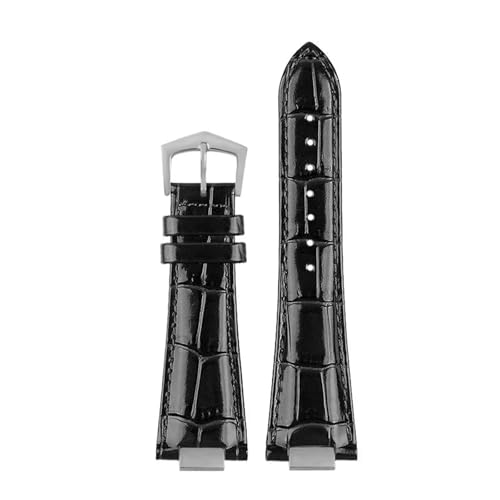 [���[�Q���ł�] 25X13mm�m�b�`���U�[�E�H�b�`�X�g���b�v+�R�l�N�^�A�p�e�b�N�t�B���b�v�m�[�`���X5711 5726 5712g�E�H�b�`�o���h���X�g�o���h�u���X���b�g�ƌ݊�������(Black-silver-B)