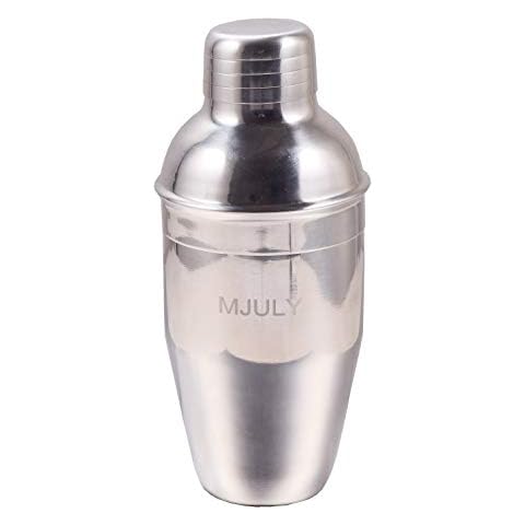 MJULY Cocktail Martini Shaker Drink Mixer Wine Shakers With Strainer for Bar Home Use,Mini Handheld Size (8.4oz(250ml)) Cover