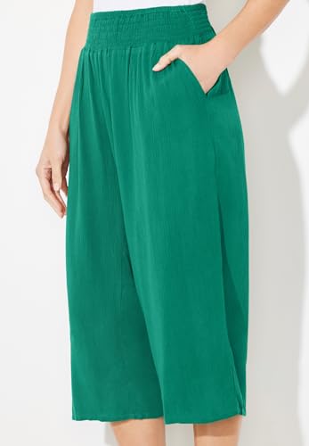 Catherines Women's Plus Size Gauze Pull-On Capri4