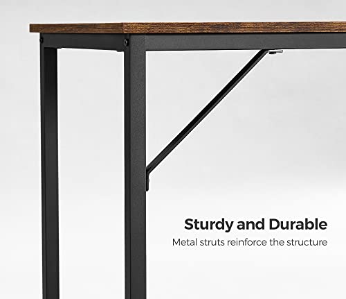 VASAGLE-39-Inch-Computer-Writing-Desk-Home-Office-Small-Study-Workstation-Industrial-Style-PC-Laptop-Table-Steel-Frame-394-Rustic-Brown-Black