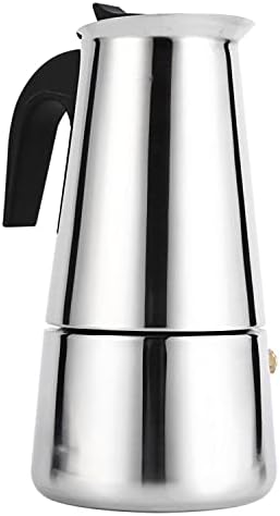 300ml Stainless Steel Mocha Coffee Pot Kettle Stove Top Espresso Make Pot, Sliver