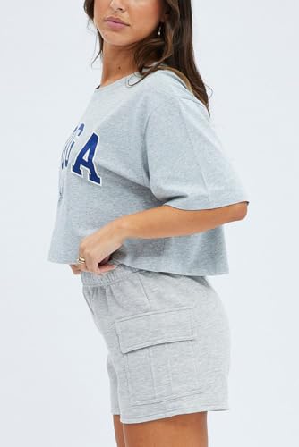 Women Workout Fitness Lounge Comfy Sweat Shorts Athletic Running Drawstring Terry Cotton Shorts4