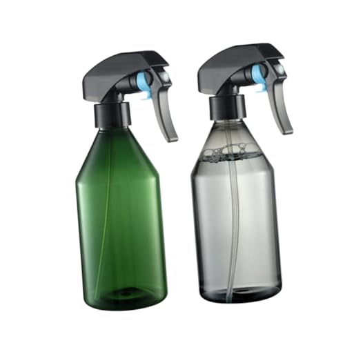JOINPAYA 2Pcs Refillable Spray Bottles Versatile Plastic Misting Sprayers for Hairdressing Plant Watering and House Cleaning Leak Design for All Angles Transparent