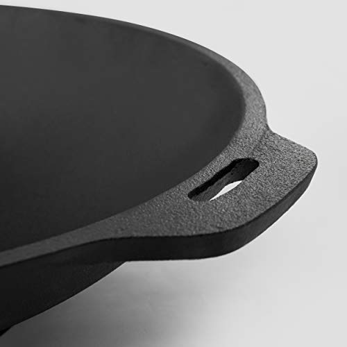 Wok de hierro fundido 12 pulgadas miniatura 3