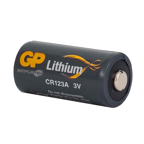 SIMPLETEK - Batería de litio no recargable CR123A 3 V 1500 mAh Fotos Flash linternas