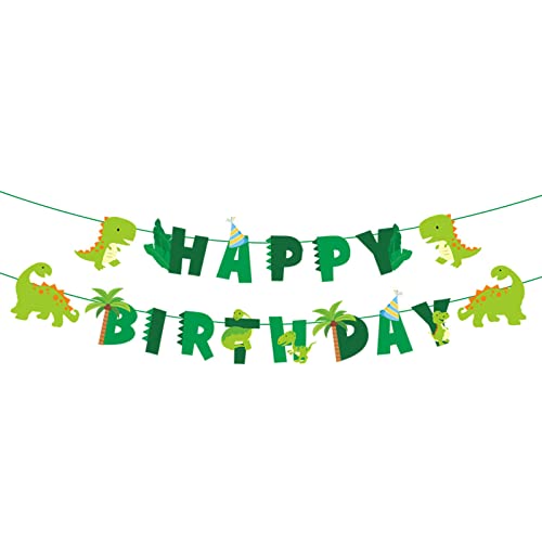 Dinosaur Birthday Banner, Dinosaur Theme Party Decorations for Kids' Birthday Party, Baby shower