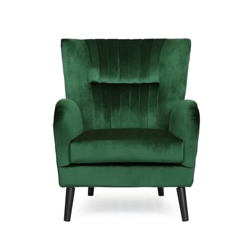 Image of Lakdi The Furniture Co. Modern Home & Living Room Lounge Chair Furniture |pholstery in Velvet | Internal Structure Made in Solid Wood |- (151851291)