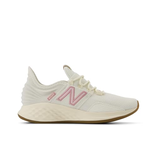 New Balance Fresh Foam Roav V1 Lace-Up Running Shoe, Sea Salt/Pink Taffy/Rose Sugar, 1 US Unisex Little Kid3