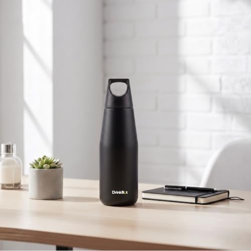 Image of Myst - Double Wall Stainless Steel Water Bottle | Vacuum Insulated | Hot & Cold | Leakproof & Durable | (Black, 580 ml)