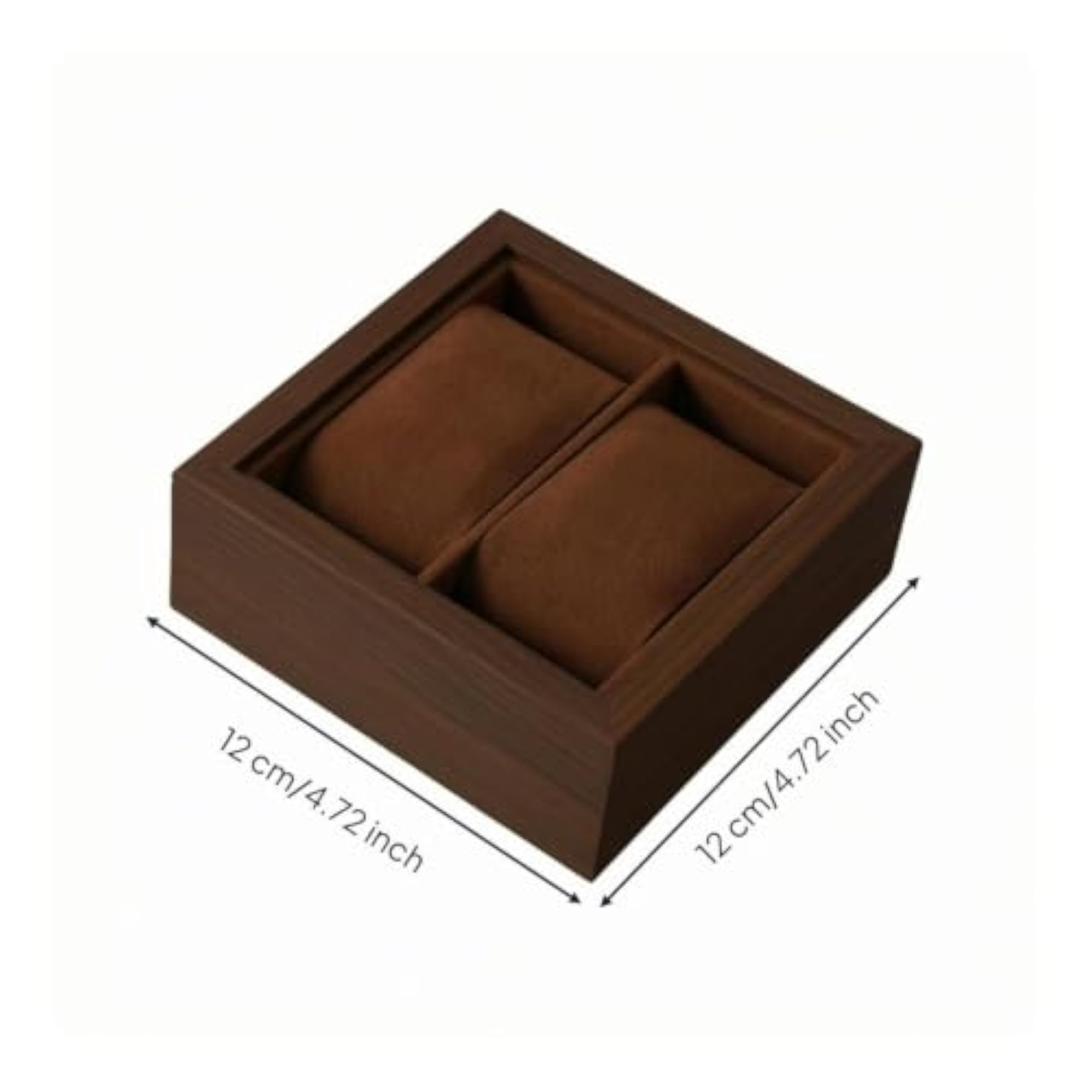 Wood-Grain Wooden Watch Box, Open-Top Display