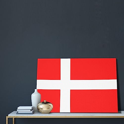 Tableau drapeau du Danemark pour une ambiance scandinave chaleureuse
