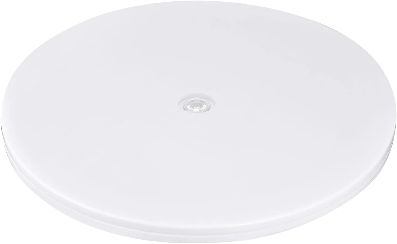 MECCANIXITY 12inch Rotating Swivel Stand with Steel Ball Bearings Lazy Susan Base Turntable for Kitchen Corner Cabinets, White