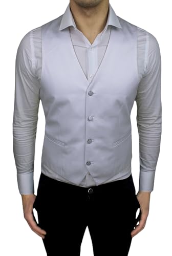 Gilet pour homme sans manches gris élégant coupe ajustée