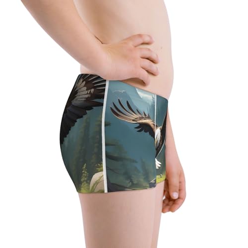 Boys' Cotton Boxer Brief Soft Underwear-Forest River Bald Eagle2