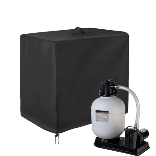 Cubierta Impermeable para Bomba de Filtro De Are na,Cubierta para Bomba de Piscina sobre El Suelo,Cubierta para Filtros De Piscina de Are na 420D Tela Oxford para Bomba de Filtro de Are na,84x61x86cm