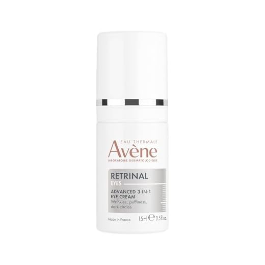 Avène Retrinal Olhos Creme para contorno dos Olhos 3 em 1, com Retinaldeído, Ácido Hialurônico e Sulfato de Dextrano, Reduz Olheiras, Rugas e Bolsas (98% natural, vegano)