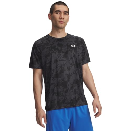 Under Armour Hombre Camiseta Tecnología 2.0, Black Camo/White, L