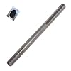 Fiets kaarszadelpen zadelpen staal geribbeld Ø 22,2 mm / 400 mm incl. slangpatches