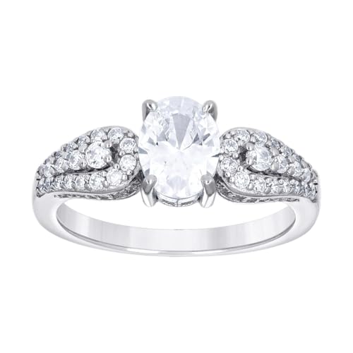 Bague fiançailles argent 925 zircone cubique style quotidien