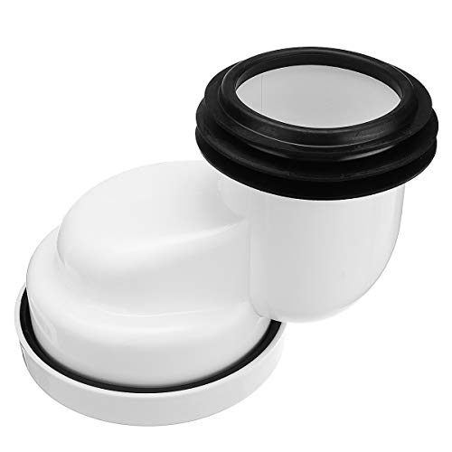 FEVERWORK 100mm PVC Offset Misaligned Toilet WC Waste Pan Connector Bowl Smooth Soil Pipe
