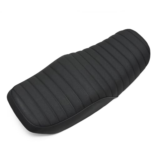 TW200 SR400 W1 W600 250TR GB250 対応 汎用 タックロール風 フラットシート ブラック 社外品 カスタム 交換用