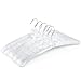 Amber Home 5 Pack Large White Satin Padded Hangers, 17