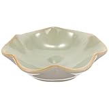 Milisten Bandeja de Cerámica para Joyas Pequeña, Placa de Almacenamiento en Tonos Verdes y Claros, Contenedor Decorativo para Collares y Llaves, Bandeja de Exhibición Funcional