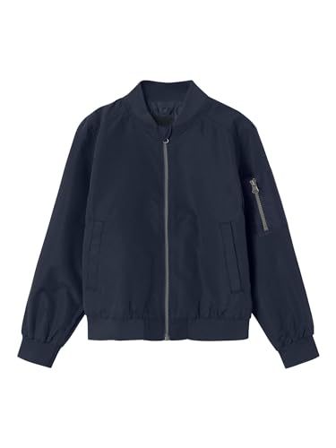 NAME IT Veste bomber Nknmonster Noos unisexe, Bleu marine/détail : poche zippée, 152