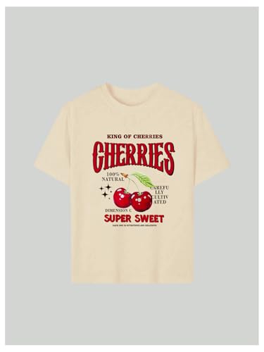 Image of RoseSeek Girl's Graphic Tees Short Sleeve Crewneck T Shirts Casual Summer Tops Cute Preppy Clothes
