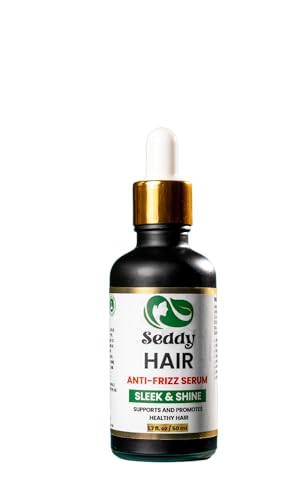 Seddy Anti-Frizz Serum: Sleek & Shine Natural Oil - Argan Oil and Jojoba Oil- 100% Natural, Vegan, Cruelty free- 1.7 Fl. Oz (Pack of 1)