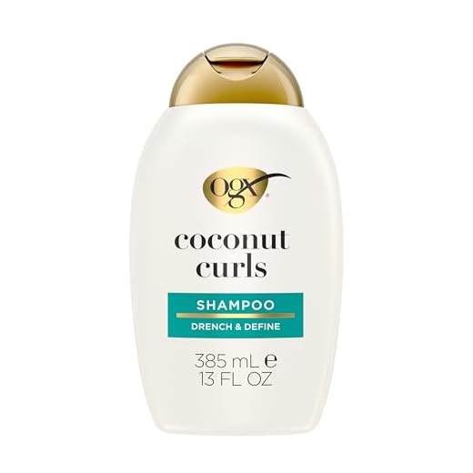 OGX Quenching + Coconut, Curl-Defining Shampoo, Hydrating & Nourishing Curly Hair Shampoo with Coconut Oil, Citrus Oil & Honey, Paraben, Sulfate-Free Surfactants, 13 floz