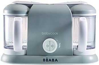 BEABA Babycook Duo 4 in 1 Baby Food Maker, Baby Food Processor, Baby Food Blender Baby Food Steamer, Make Fresh Healthy Baby Food at Home, Large 9.1 Cup Capacity, Cloud