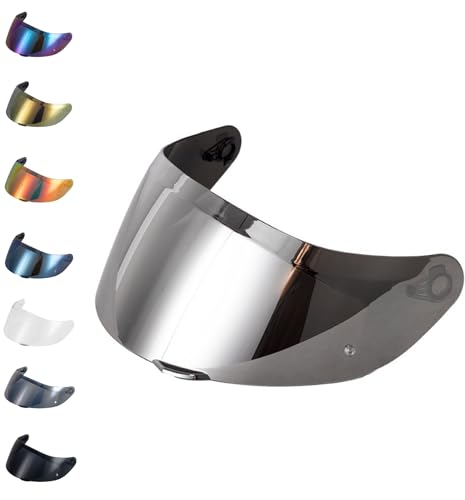 EvoParts Visier GT4-1 GT4-2 kompatibler Helm AGV K1 K1S K5 K5S pinlock ready (Silber, L-ML-XL-XXL)