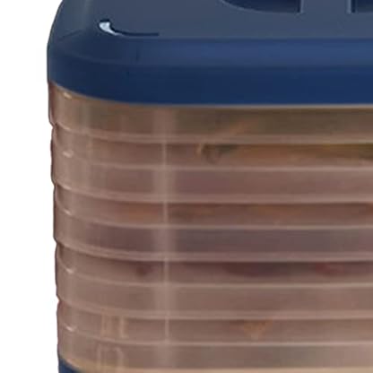 Zerodis Haushaltsgeräte Küchengerät, Timer Geräuscharmer Temperaturregler Multifunktionaler Lebensmitteltrockner 220 V Fruchtdehydrator 5 Tabletts (Blaue Multiple-Choice-Schaltfläche) – Bild 7