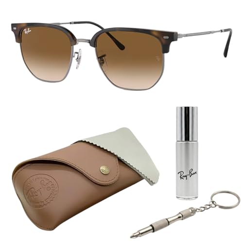 Image of Ray-Ban RB4416 NEW CLUBMASTER Square-Round Shaped Sunglasses for Men & Women with Official RAYBAN Eyewear Kit